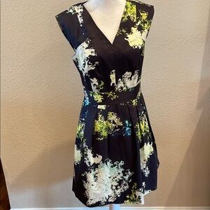 Black Ruched Sleeveless Mini Dress